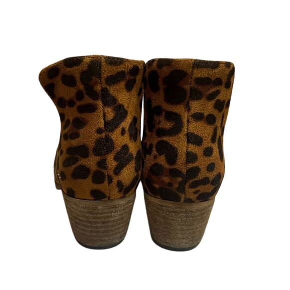 Arider Girl Leopard Print Cutout Ankle Booties Women's 6.5 Slip On Boot - Picture 4 of 8
